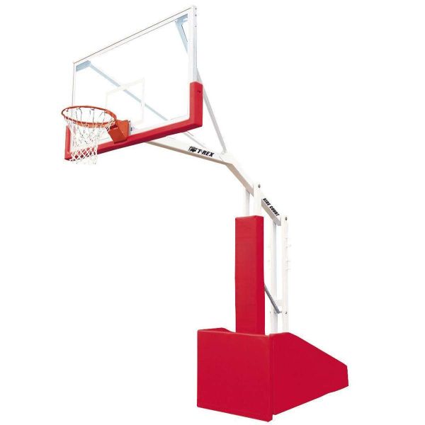 Bison T-Rex Portable Basketball Hoop w/ 42"x72" Glass Rectangular Backboard