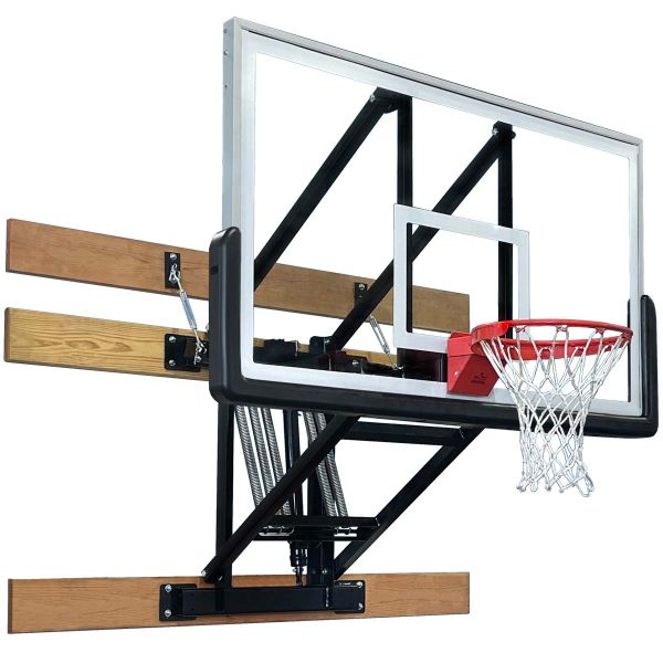 First Team WallMonster Adjustable Wall Mounted Basketball Hoop w/ 42”x72” Rectangular Backboard