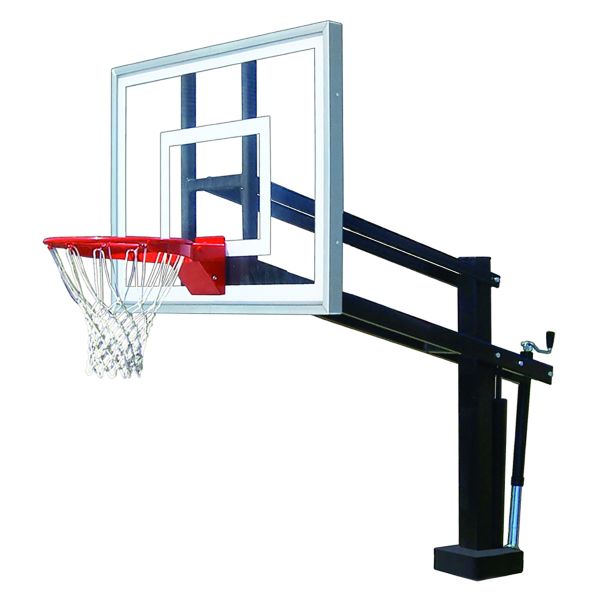 First Team HydroShot 4" Square Stainless Steel Poolside Basketball Hoop