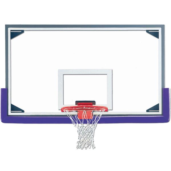 Gared 42"x72" Master Glass Basketball Backboard, Rim & Padding Package