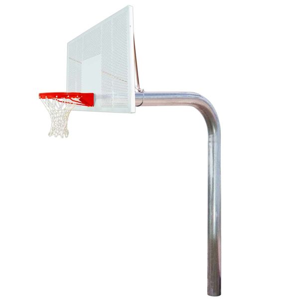 First Team Tyrant Intensity 6-5/8" Gooseneck Basketball Hoop w/ 42"x72" Perforated Aluminum Rectangular Backboard