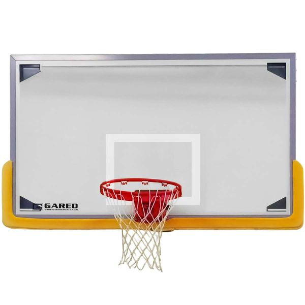 Gared 42"x72" Collegiate Basketball Backboard, Rim & Padding Package