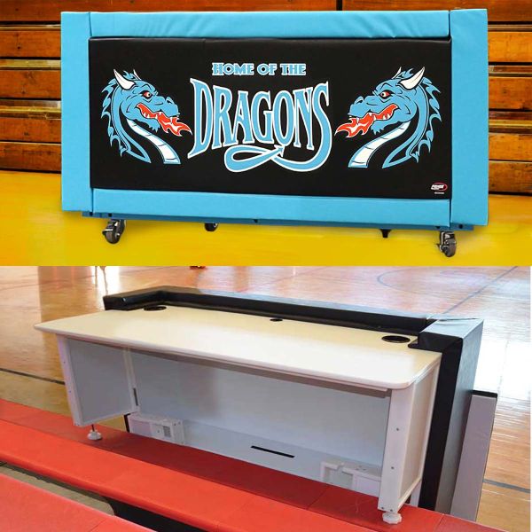 Fisher 5' Bleacher Mount Scorer's Table