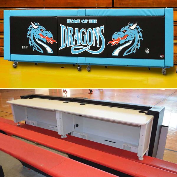 Fisher 10' Bleacher Mount Scorer's Table