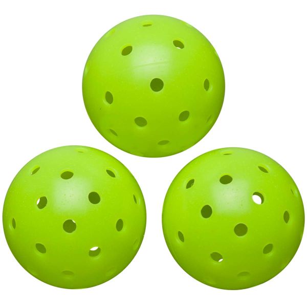 Wilson 3/pk Max 40 Hole Neon Green Pickleballs