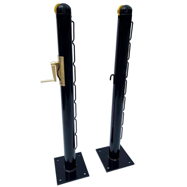 Putterman 2-7/8" Round Surface Mount Pickleball Posts (pair)