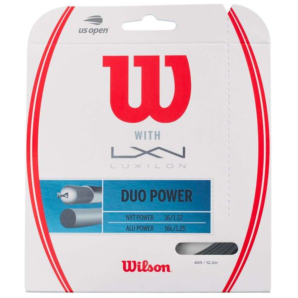 Wilson Duo Power ALU P 125 & NXT P 16 Tennis String, 40' - Anthem