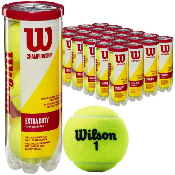 Wilson Extra Duty Championship Tennis Balls, case of 72