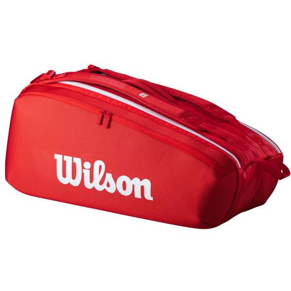 Wilson 9 Pack Super Tour Red 2025 Tennis Racket Bag