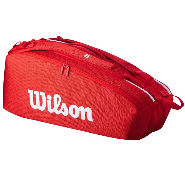 Wilson 6 Pack Super Tour Red 2025 Tennis Racket Bag