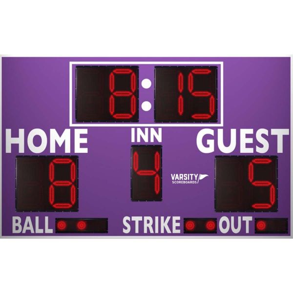 Varsity 8'x5' Baseball/Softball Scoreboard w/ Wireless Controller, 3312