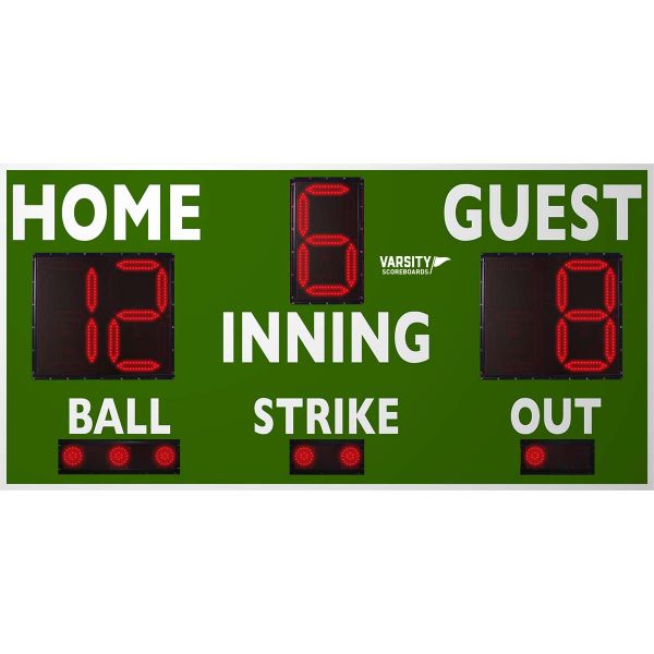 Varsity 8'x4' Baseball/Softball Scoreboard w/ Wireless Controller, 3314