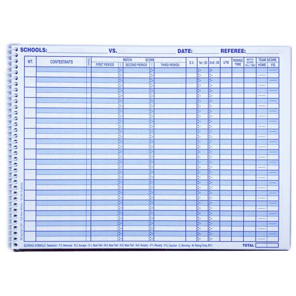 Cliff Keen Wrestling Scorebook - Thumbnail 3