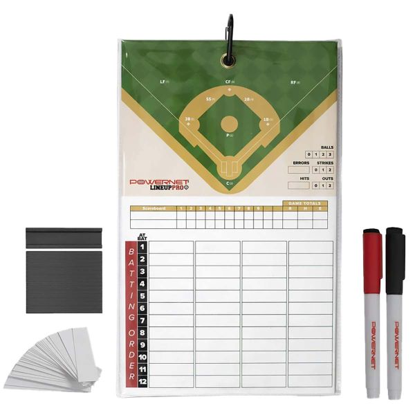 PowerNet 9.5"x15" Magnetic Lineup Baseball/Softball Coaching Board
