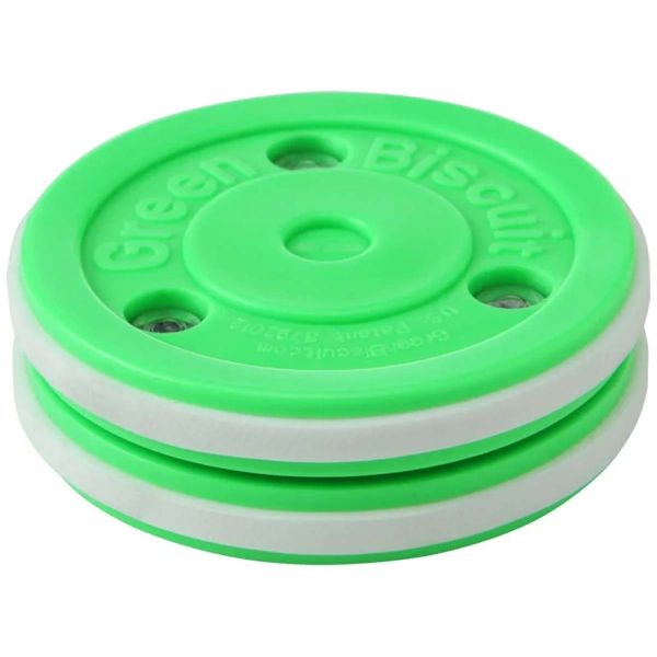 Blue Sports Green Biscuit Pro Ice Hockey Practice Puck