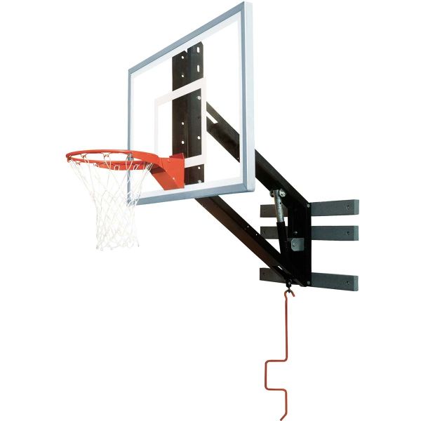 Bison 54"x36" ZipCrank Adjustable Glass Basketball Wall Shooting Station