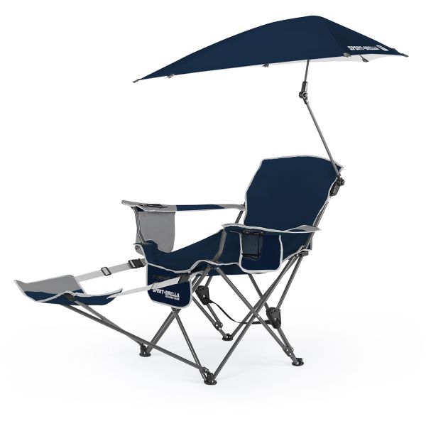 SKLZ Sport-Brella Recliner Folding  Chair w/ Umbrella & Footrest