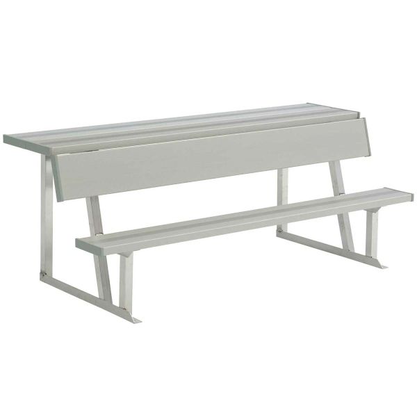 National Rec 8' (Seats 5) Aluminum Player Bench w/ Shelf