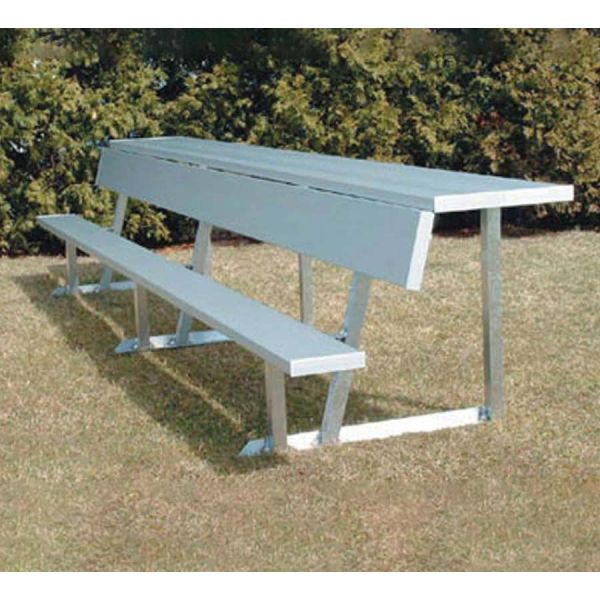 National Rec 8' (Seats 5) Aluminum Player Bench w/ Shelf