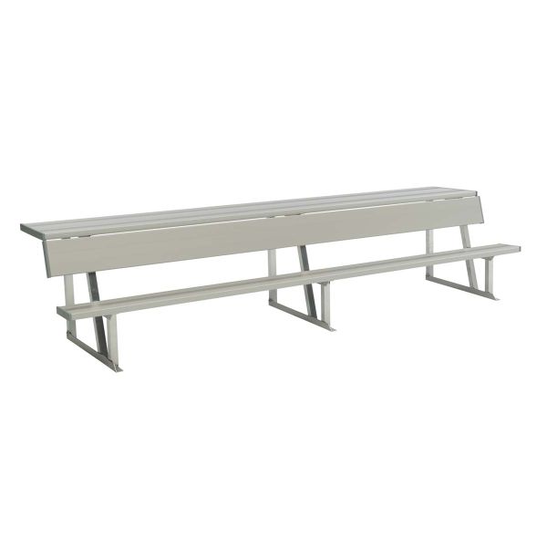 National Rec 12' (Seats 7) Aluminum Player Bench w/ Shelf