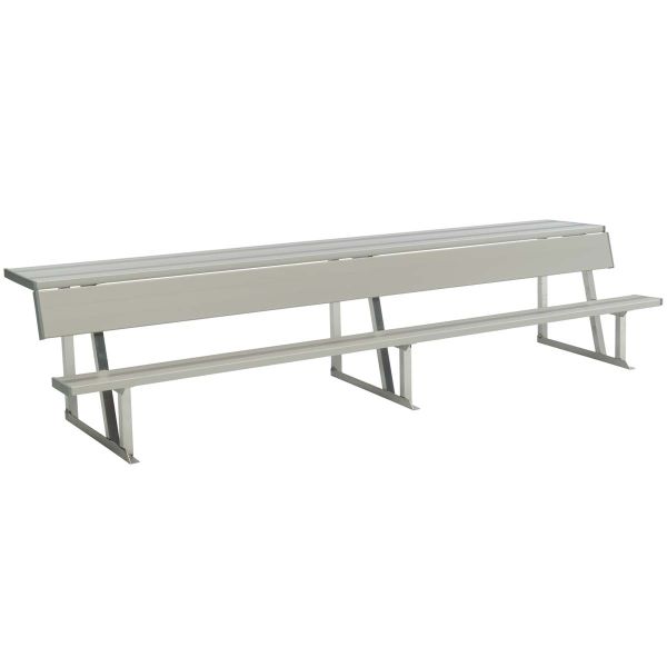 National Rec 15' (Seats 10) Aluminum Player Bench w/ Shelf