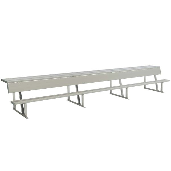 National Rec 21' (Seats 14) Aluminum Player Bench w/ Shelf