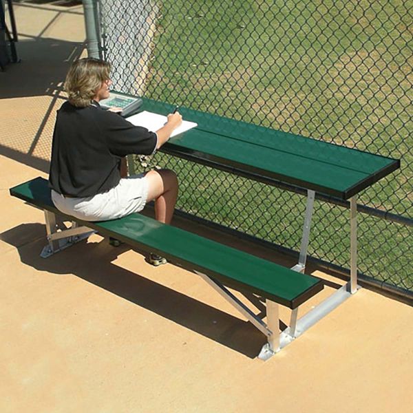 7.5' Portable Outdoor Powder Coated Scorer's Table & Bench