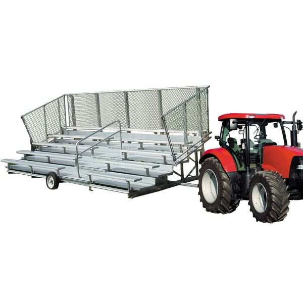 National Rec 5 Row Deluxe Aluminum Transportable Bleacher