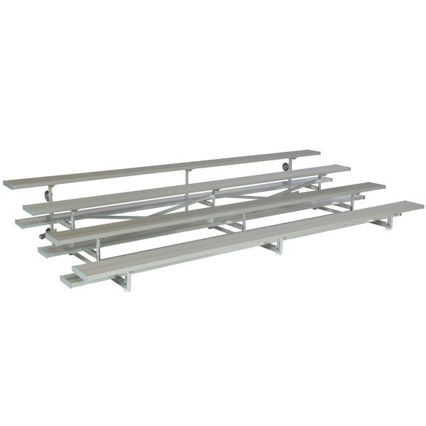 4 Row, 15' STANDARD LOW RISE Tip & Roll Bleacher