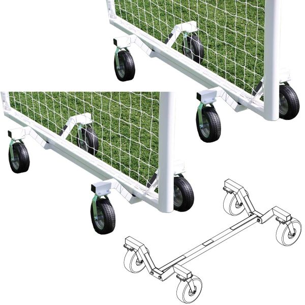 Jaypro Universal Soccer Goal Swivel Wheel Cart, (pair), fits one goal