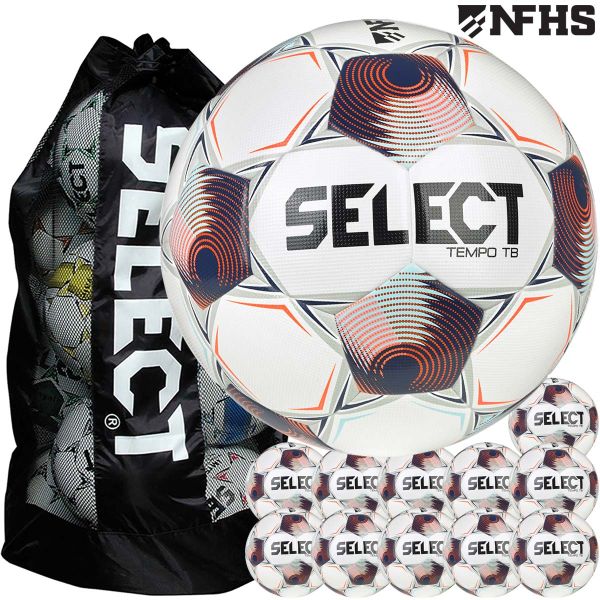 Select 12/pk Tempo TB V25 NFHS Soccer Ball Package