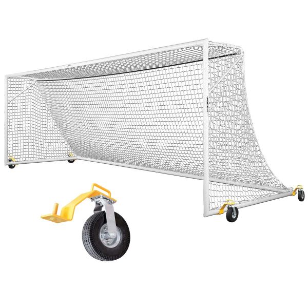 Kwik Goal 8'x24' Deluxe European Club Soccer Goal w/ Swivel Wheels (each)