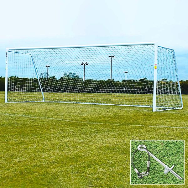 Alumagoal 8'x24' Classic Round Soccer Goals (pair)