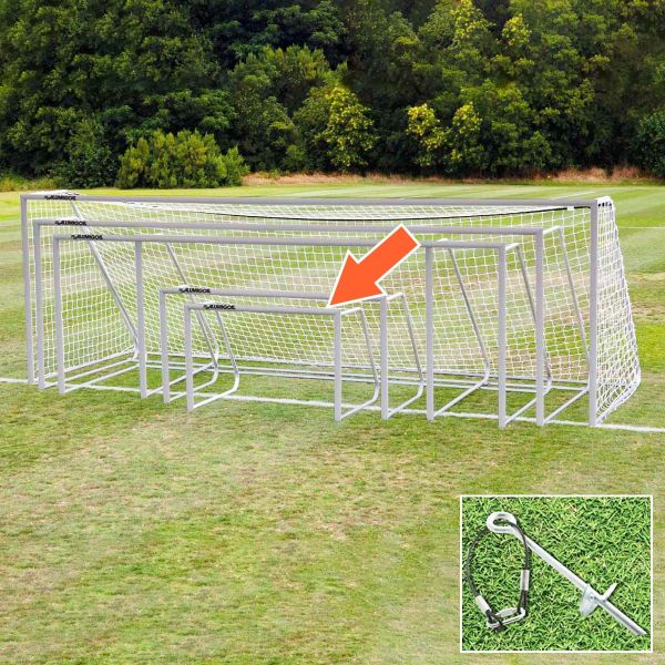 Alumagoal 4'x6' Classic Round Natural Aluminum Club Soccer Goals (pair)