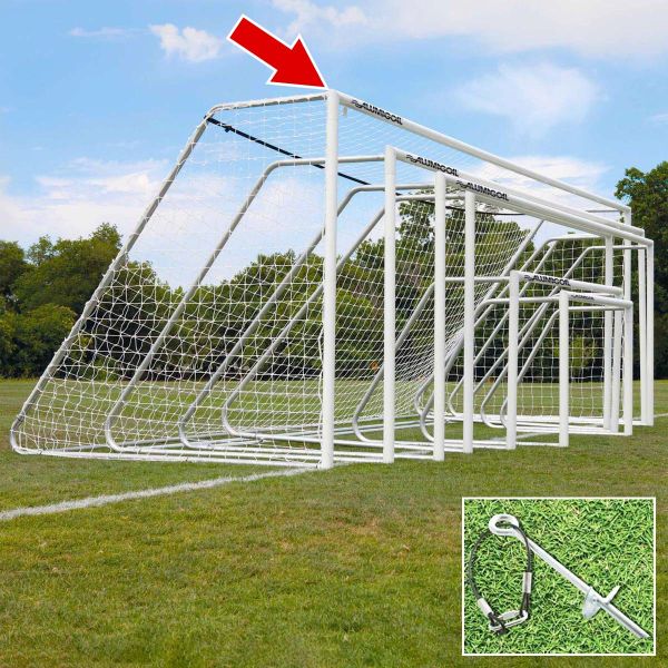 Alumagoal 8'x24' Classic Round Club Soccer Goals (pair)