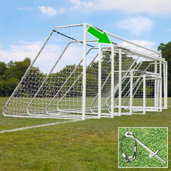 Alumagoal 6.5'x18.5' Classic Round Club Soccer Goals (pair)