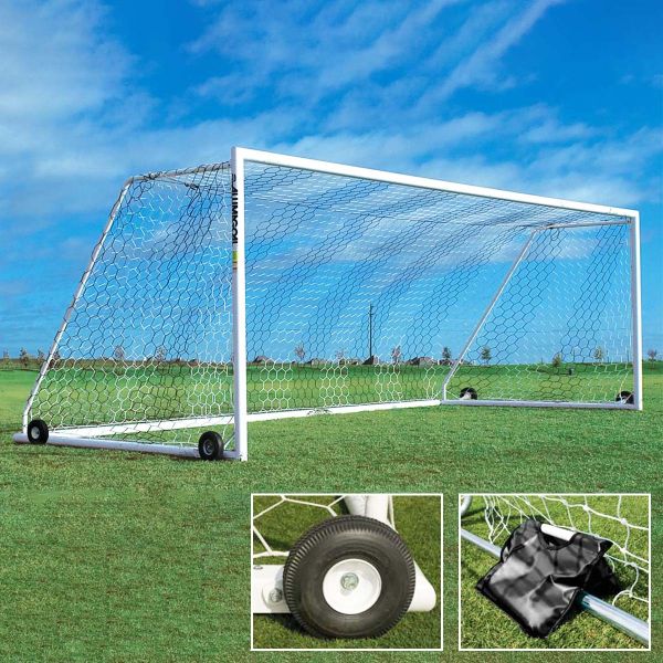 Alumagoal 8'x24' Manchester Match Soccer Goals (pair)