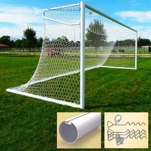 Bison 8'x24' Euro Futbol Soccer Goals (pair)