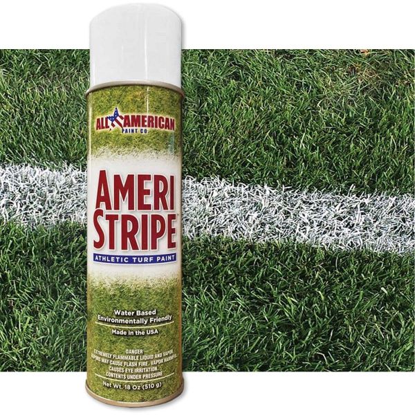 Ameri-Stripe 12/case White Athletic Aerosol Field Marking Turf Paint, 18oz. Cans
