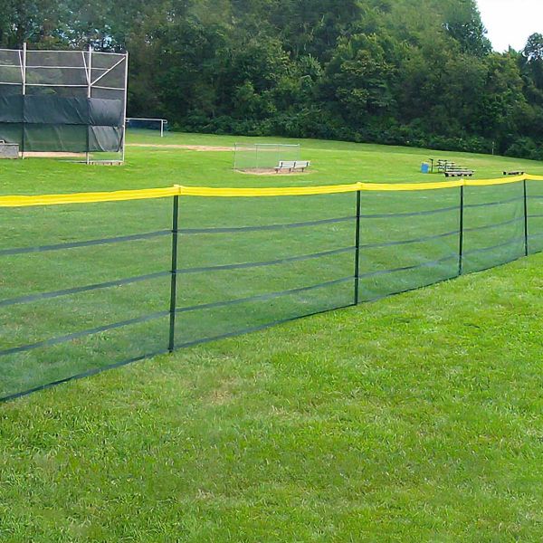 Grand Slam 314' (200' Home Run Length) Temporary Outfield Fence Package w/ Loops