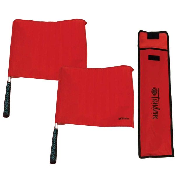 Tandem Elite Volleyball Linesman Flags with Golf-Grip Handles