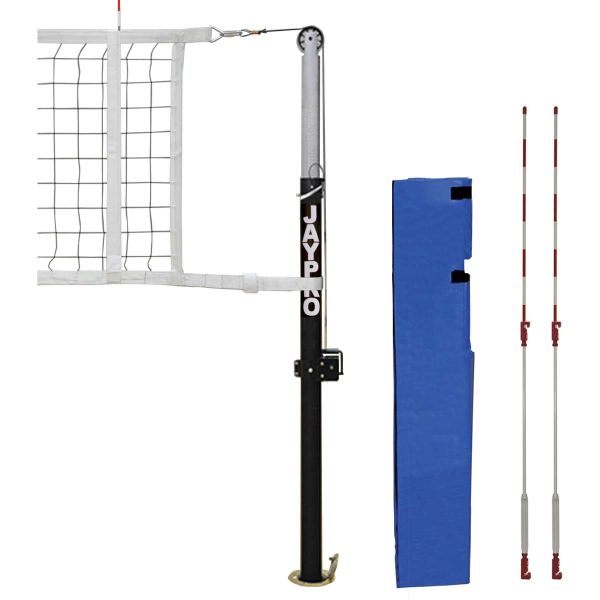 Jaypro Featherlite Volleyball Net System for 3" Floor Sleeves, PVB-4500 