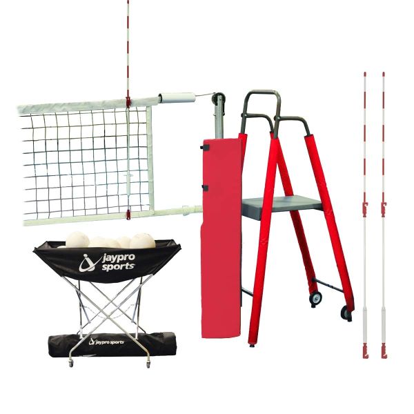Jaypro 3-1/2" PVB-5000 STANDARD FeatherLite Volleyball Net System Package