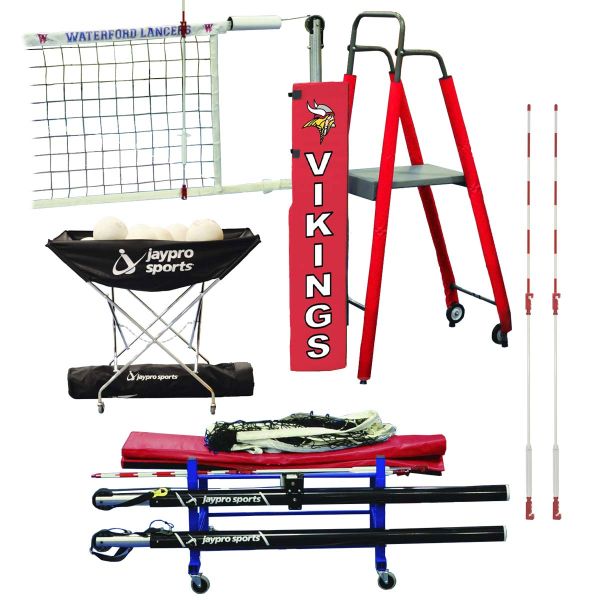 Jaypro 3" PVB-6500 DELUXE PowerLite Volleyball Net System Package