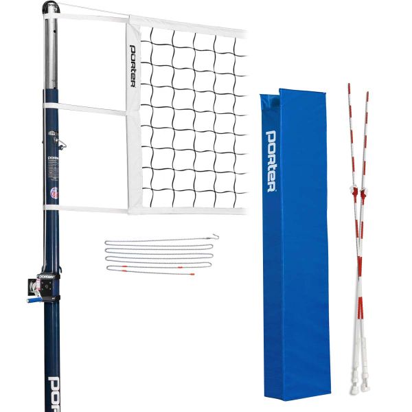 Porter Powr-Steel 3&quot; STANDARD Volleyball Net System Package