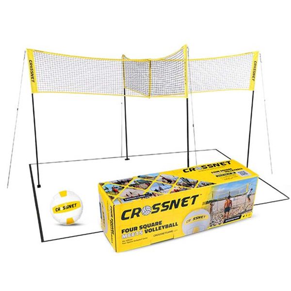 CrossNet Four Square Volleyball Net Game Set