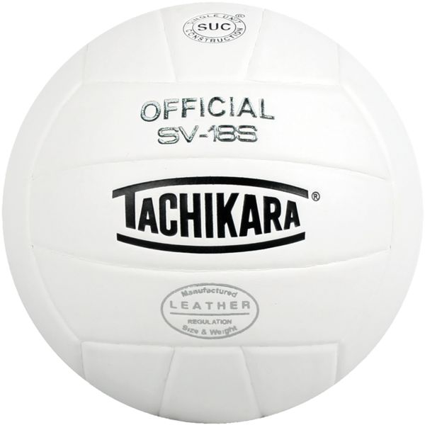 Tachikara SV18S Composite Leather Volleyball, WHITE