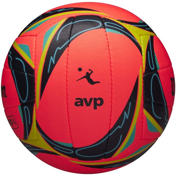 Wilson AVP OPTX Grass Game Composite Leather Volleyball - Anthem