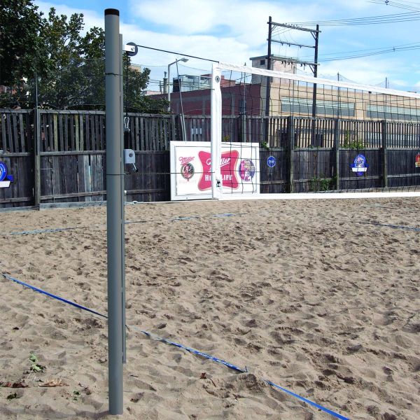 Bison Match Point Outdoor Sand Volleyball Uprights & Net