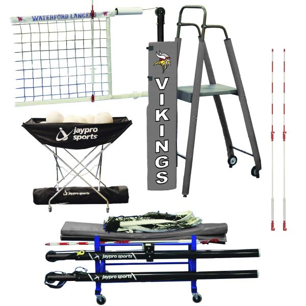 Jaypro PVB-9PKGD/95PKGD DELUXE Carbon Ultralite Volleyball Net System Package